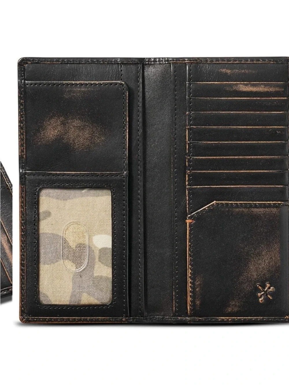 Men Black Co. DEER Long Wallet Full Grain Leather Long Bifold Wallet Hunter Gift
